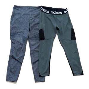 Two Pairs of Women’s Leggings Size L Adidas & Old Navy